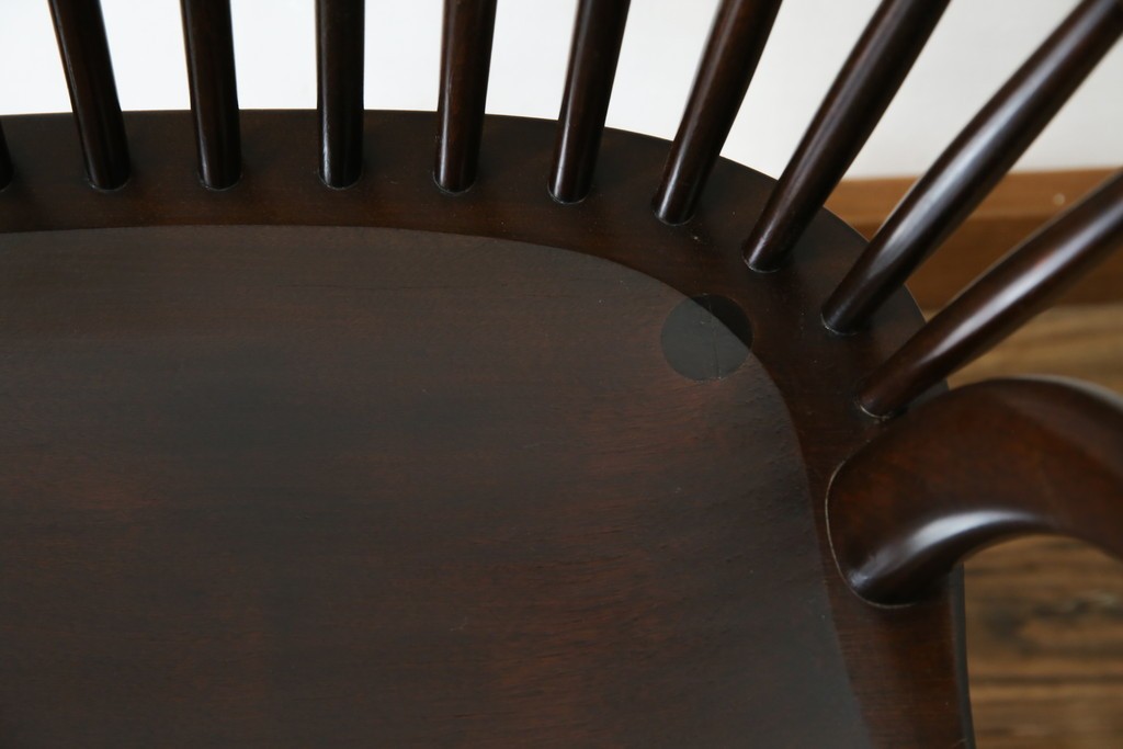 中古　美品　松本民芸家具　509C型　背もたれとアームの曲線が美しいウィンザーチェア　定価約17万円　(R-085447)