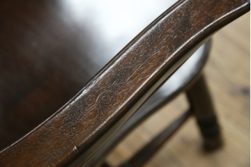 中古　美品　松本民芸家具　509C型　背もたれとアームの曲線が美しいウィンザーチェア　定価約17万円　(R-085447)