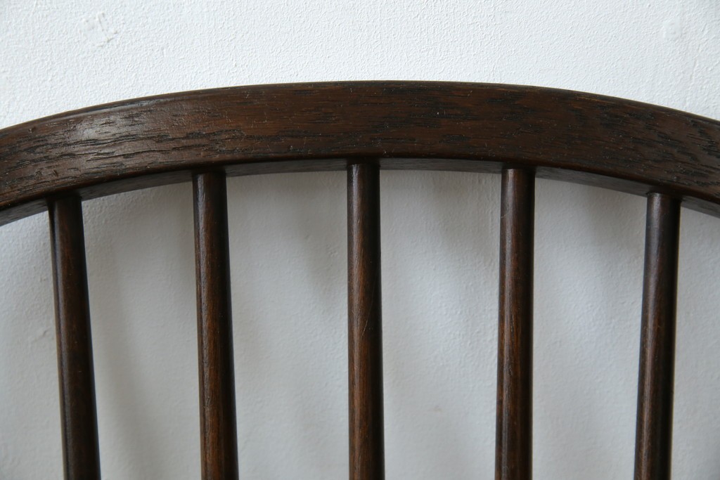 中古　美品　松本民芸家具　509C型　背もたれとアームの曲線が美しいウィンザーチェア　定価約17万円　(R-085447)