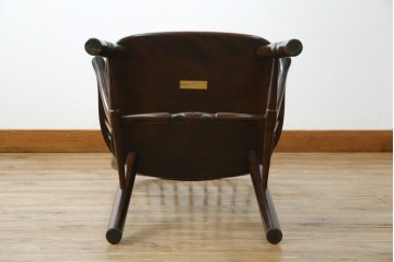 中古　美品　松本民芸家具　509C型　背もたれとアームの曲線が美しいウィンザーチェア　定価約17万円　(R-085447)