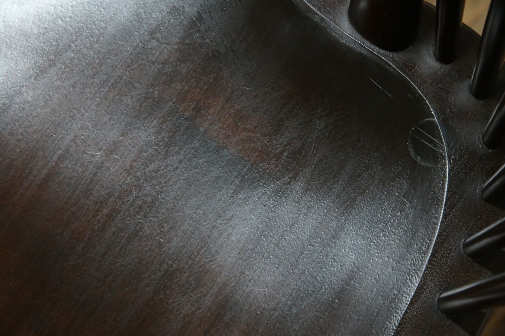 中古　美品　松本民芸家具　509C型　背もたれとアームの曲線が美しいウィンザーチェア　定価約17万円　(R-085447)