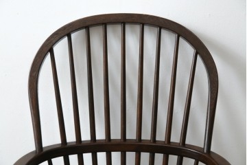 中古　美品　松本民芸家具　509C型　背もたれからアームへと連なる曲線が美しいウィンザーチェア　定価約17万円　(R-085447)