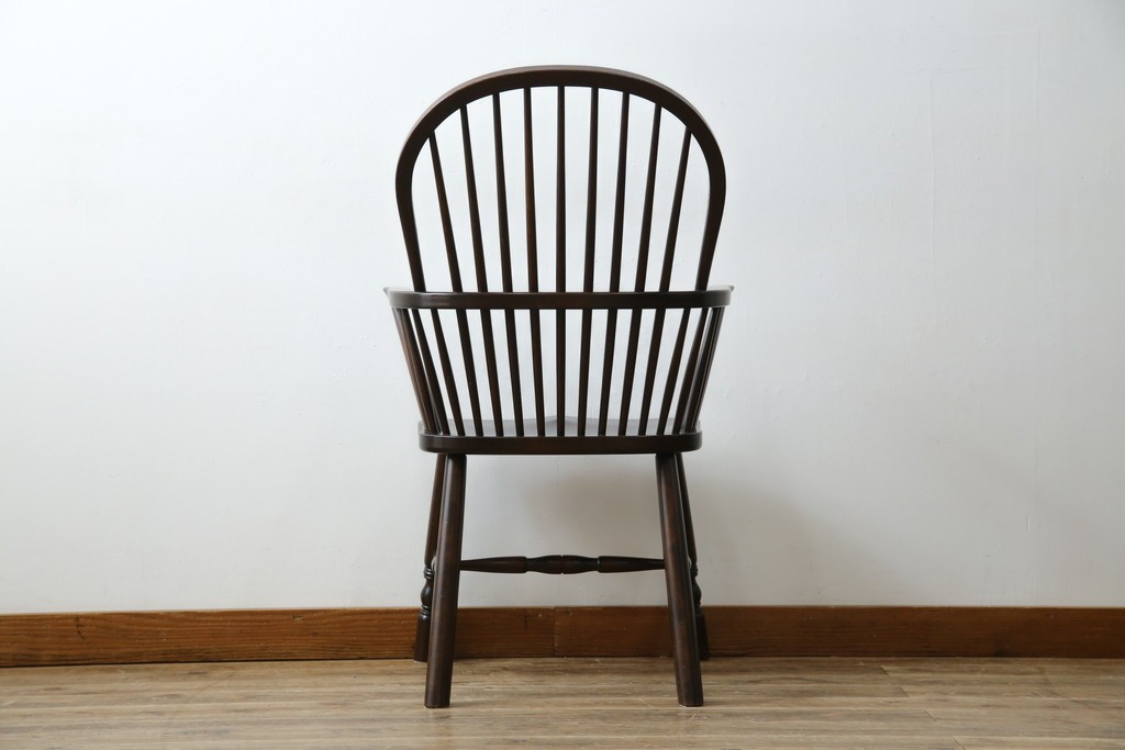 中古　美品　松本民芸家具　509C型　背もたれからアームへと連なる曲線が美しいウィンザーチェア　定価約17万円　(R-085447)