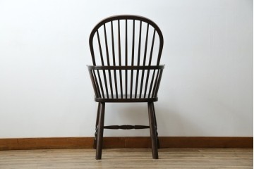 中古　美品　松本民芸家具　509C型　背もたれからアームへと連なる曲線が美しいウィンザーチェア　定価約17万円　(R-085447)