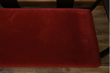 中古　松本民芸家具　#77型曲肘イスIII　なめらかな曲肘と直線的な背板の対比が美しい3人掛けソファ　定価約40万円　(R-085448)