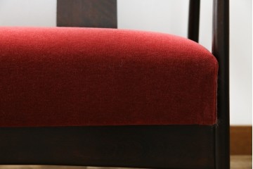 中古　松本民芸家具　#77型曲肘イスIII　なめらかな曲肘と直線的な背板の対比が美しい3人掛けソファ　定価約40万円　(R-085448)