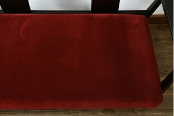 中古　松本民芸家具　#77型曲肘イスIII　なめらかな曲肘と直線的な背板の対比が美しい長椅子　定価約40万円　(R-085448)