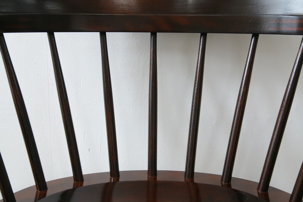 中古　美品　松本民芸家具　#91型　重厚感と品格を備えたキャプテンチェア　定価約13万円　(R-085449)