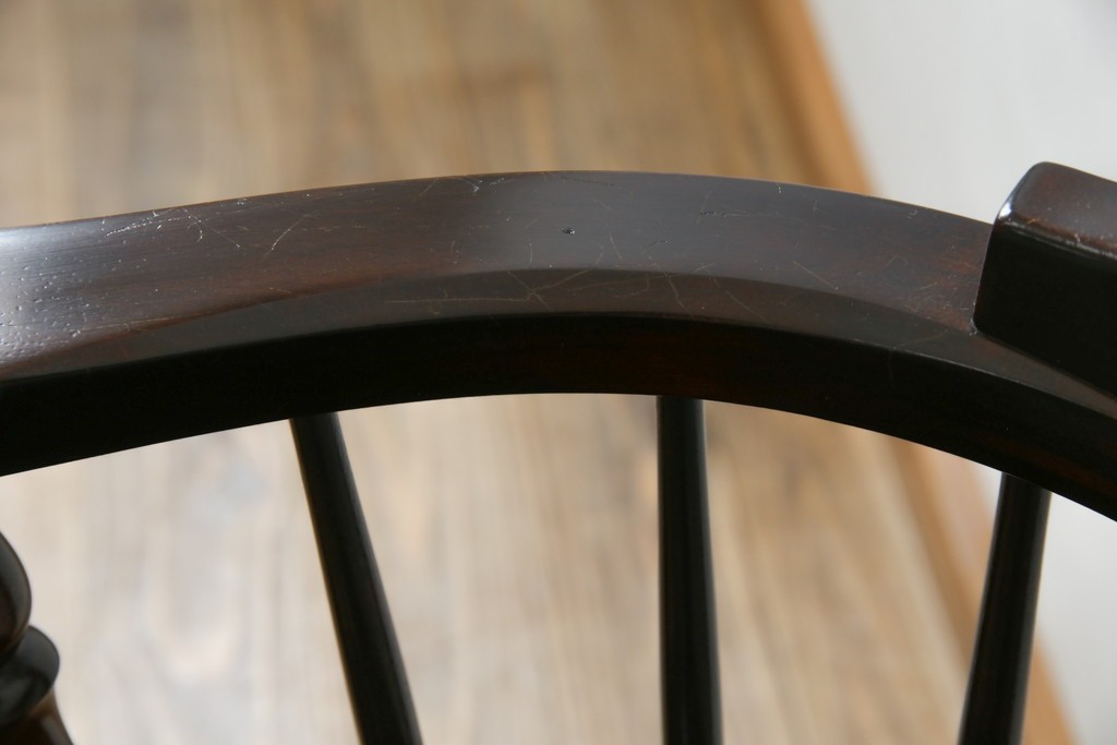 中古　美品　松本民芸家具　#91型　重厚感と品格を備えたキャプテンチェア　定価約13万円　(R-085449)