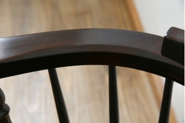 中古　美品　松本民芸家具　#91型　重厚感と品格を備えたキャプテンチェア　定価約13万円　(R-085449)