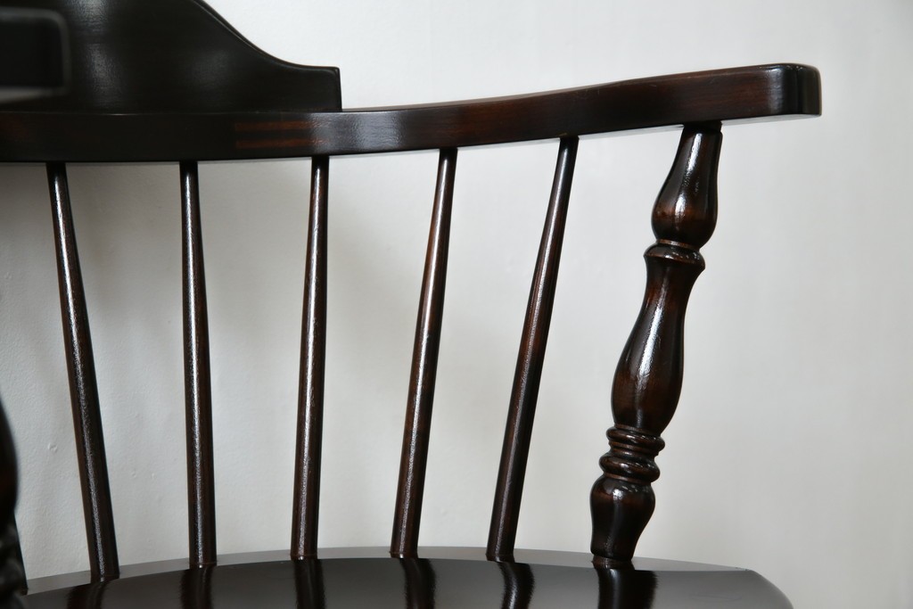 中古　美品　松本民芸家具　#91型　重厚感と品格を備えたキャプテンチェア　定価約13万円　(R-085449)