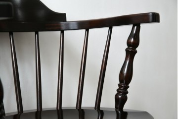 中古　美品　松本民芸家具　#91型　重厚感と品格を備えたキャプテンチェア　定価約13万円　(R-085449)