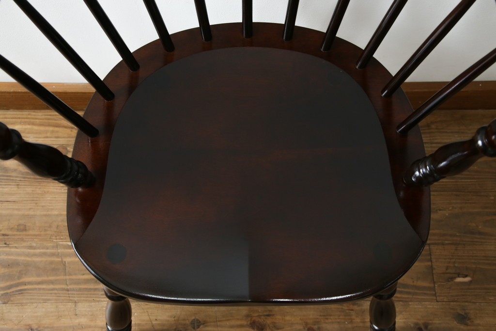 中古　美品　松本民芸家具　#91型　重厚感と品格を備えたキャプテンチェア　定価約13万円　(R-085449)