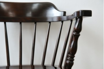 中古　美品　松本民芸家具　#91型　重厚感と品格を備えたキャプテンチェア　定価約13万円　(R-085449)