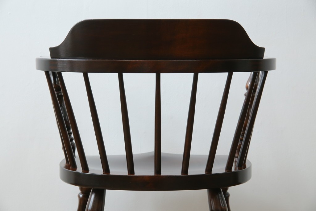 中古　美品　松本民芸家具　#91型　重厚感と品格を備えたキャプテンチェア　定価約13万円　(R-085449)