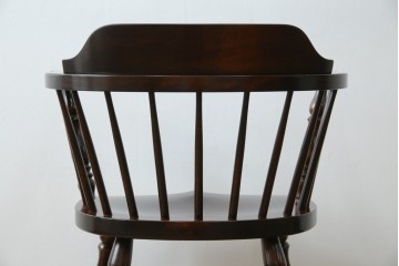 中古　美品　松本民芸家具　#91型　重厚感と品格を備えたキャプテンチェア　定価約13万円　(R-085449)