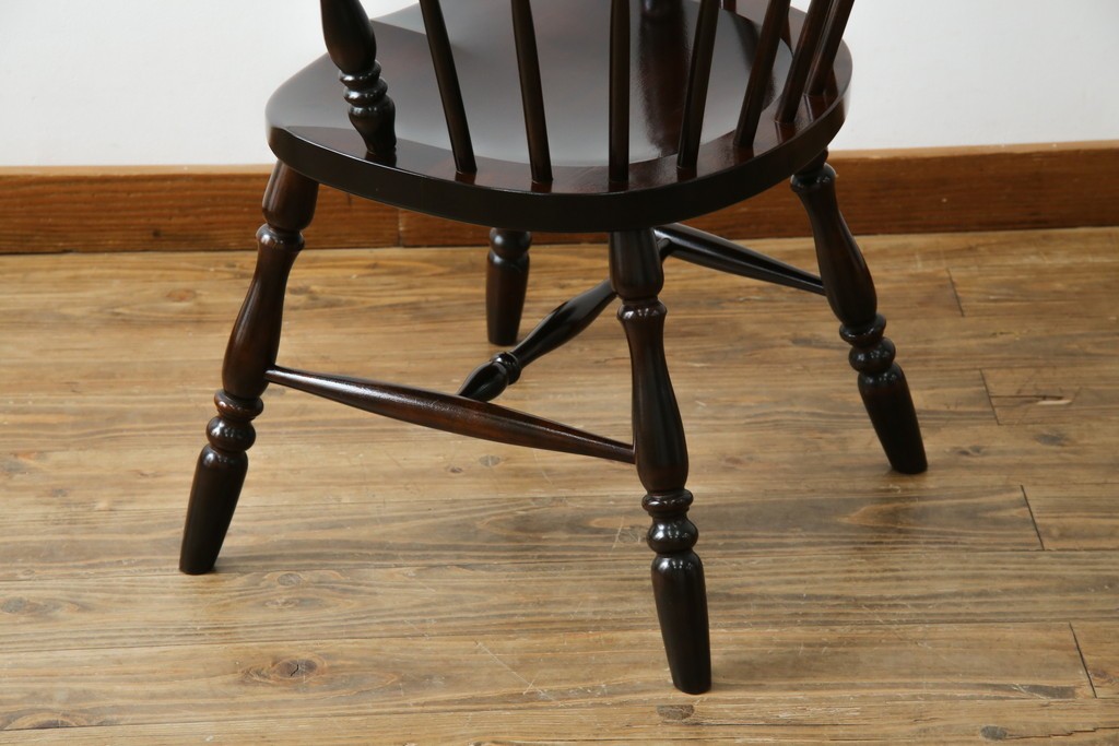 中古　美品　松本民芸家具　#91型　重厚感と品格を備えたキャプテンチェア　定価約13万円　(R-085449)