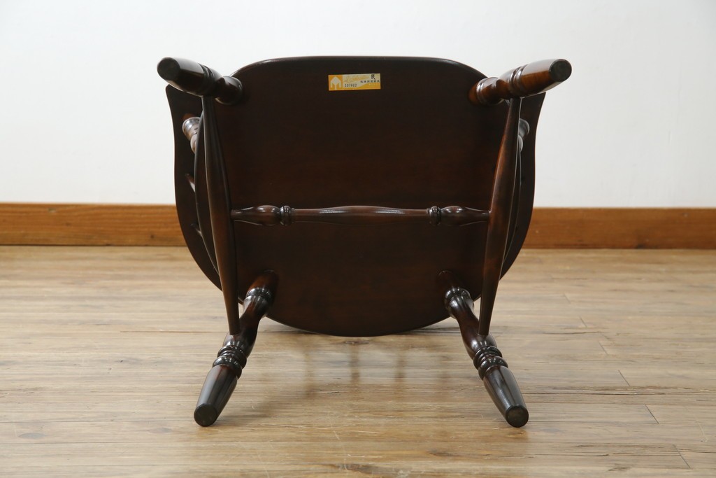 中古　美品　松本民芸家具　#91型　重厚感と品格を備えたキャプテンチェア　定価約13万円　(R-085449)