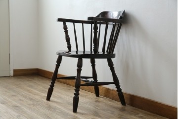 中古　美品　松本民芸家具　#91型　重厚感と品格を備えたキャプテンチェア　定価約13万円　(R-085449)