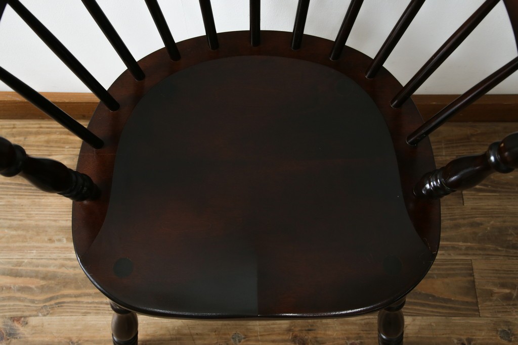 中古　美品　松本民芸家具　#91型　重厚感と品格を備えたキャプテンチェア　定価約13万円　(R-085449)