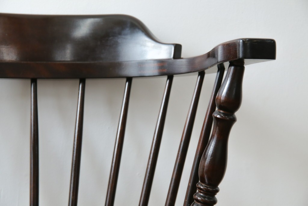 中古　美品　松本民芸家具　#91型　重厚感と品格を備えたキャプテンチェア　定価約13万円　(R-085449)