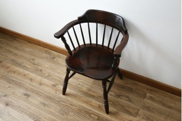 中古　美品　松本民芸家具　#91型　重厚感と品格を備えたキャプテンチェア　定価約13万円　(R-085449)