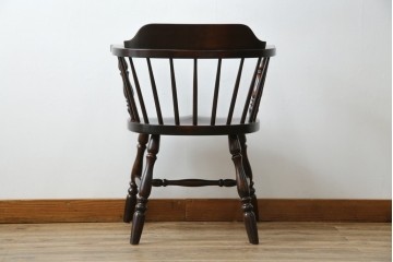 中古　美品　松本民芸家具　#91型　重厚感と品格を備えたキャプテンチェア　定価約13万円　(R-085449)