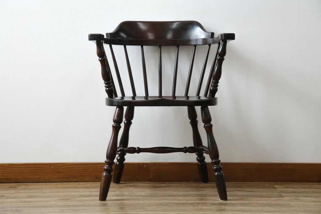 中古　美品　松本民芸家具　#91型　重厚感と品格を備えたキャプテンチェア　定価約13万円　(R-085449)