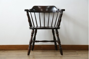 中古　美品　松本民芸家具　#91型　重厚感と品格を備えたキャプテンチェア　定価約13万円　(R-085449)