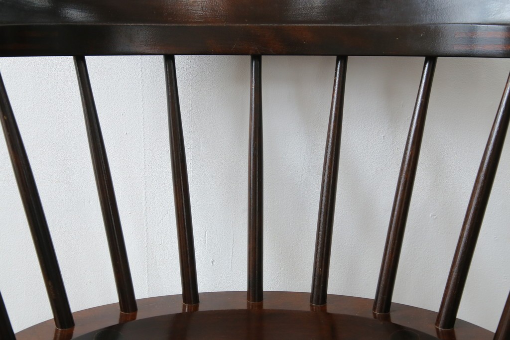 中古　美品　松本民芸家具　#91型　重厚感と品格を備えたキャプテンチェア　定価約13万円　(R-085449)