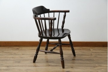 中古　美品　松本民芸家具　#91型　重厚感と品格を備えたキャプテンチェア　定価約13万円　(R-085449)