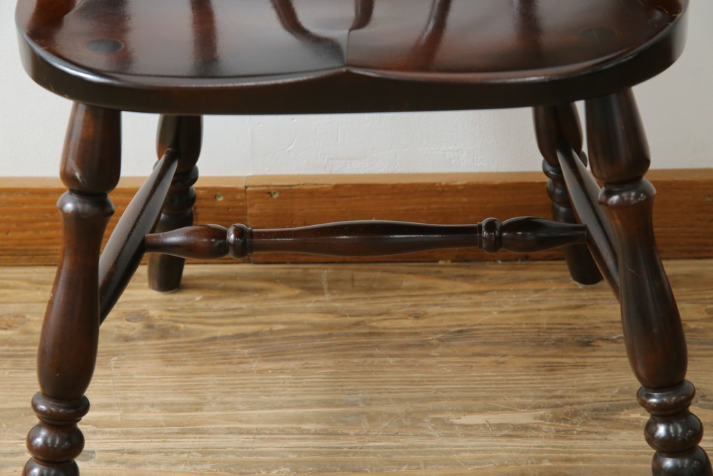 中古　美品　松本民芸家具　#91型　重厚感と品格を備えたキャプテンチェア　定価約13万円　(R-085449)