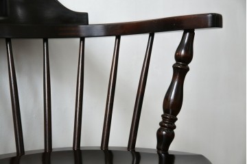 中古　美品　松本民芸家具　#91型　重厚感と品格を備えたキャプテンチェア　定価約13万円　(R-085449)