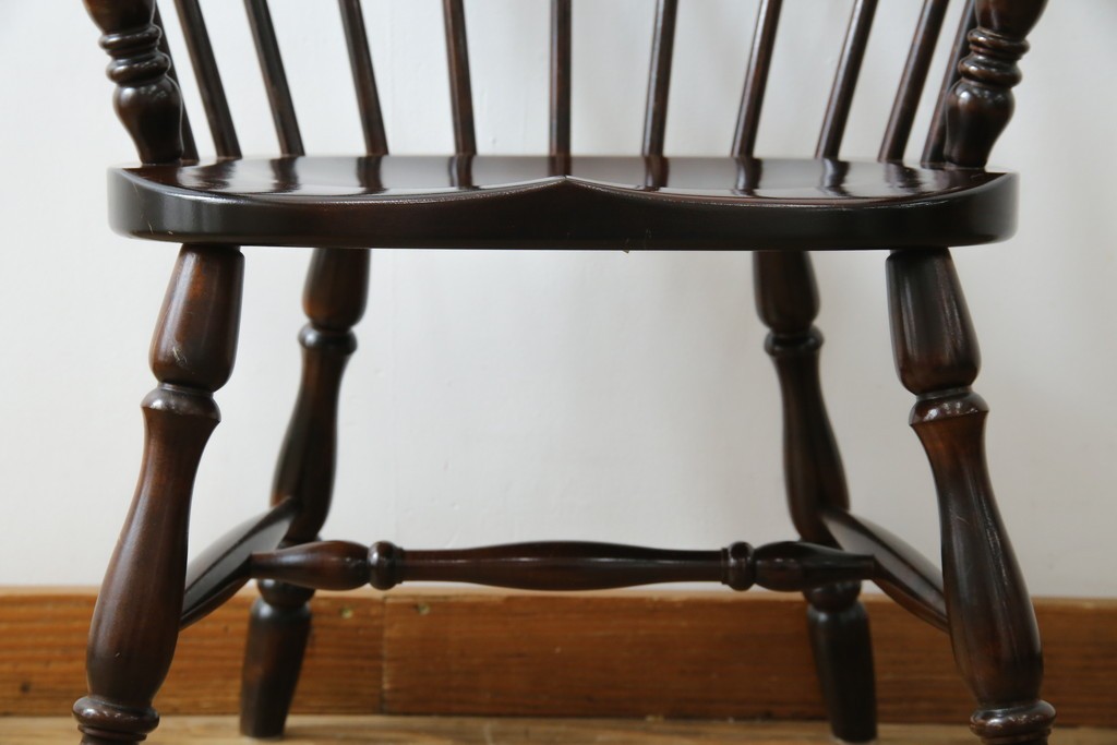 中古　美品　松本民芸家具　#91型　重厚感と品格を備えたキャプテンチェア　定価約13万円　(R-085449)