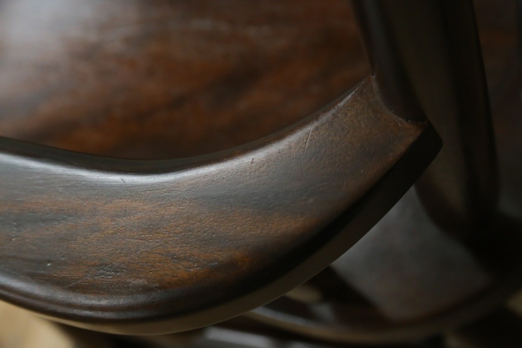 中古　美品　松本民芸家具　J型　くつろぎの時間にぴったりなロッキングチェア　定価約24万円　(R-085450)