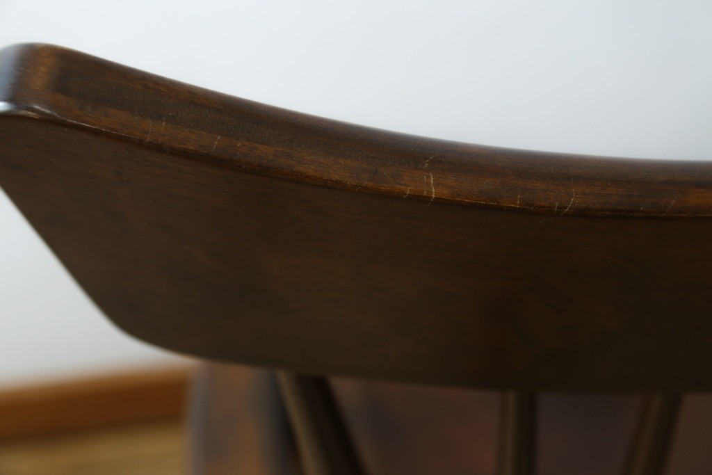 中古　美品　松本民芸家具　J型　くつろぎの時間にぴったりなロッキングチェア　定価約24万円　(R-085450)