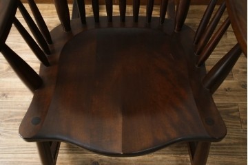 中古　美品　松本民芸家具　J型　くつろぎの時間にぴったりなロッキングチェア　定価約24万円　(R-085450)