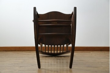 中古　美品　松本民芸家具　J型　くつろぎの時間にぴったりなロッキングチェア　定価約24万円　(R-085450)