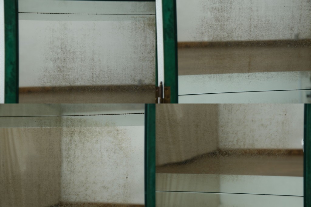 中古　美品!!　希少!!　イタリア高級家具　アルド・トゥーラ(ALDO TURA)　仔山羊革張り　独特の質感が際立つキャビネット　(R-085451)