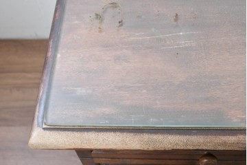 和製ヴィンテージ　松本民芸家具　クラシックな美を纏う重厚な佇まいのG型両袖机　定価約80万円相当　(R-085452)