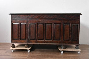 和製ヴィンテージ　松本民芸家具　クラシックな美を纏う重厚な佇まいのG型両袖机　定価約80万円相当　(R-085452)