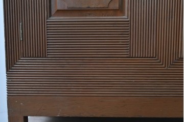 和製ヴィンテージ　特注品　松本民芸家具　リード型カップボード　定価約121万円　(R-085453)