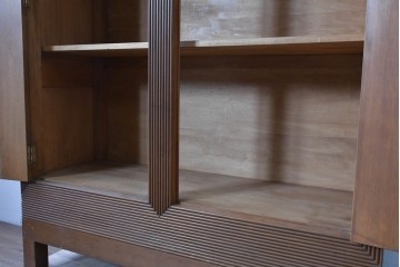 和製ヴィンテージ　特注品　松本民芸家具　リード型カップボード　定価約121万円　(R-085453)