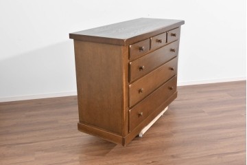 中古　超美品　KASHIWA(柏木工)　WILDERNESS(ウィルダネス)　ナラ材　温かみのある意匠のチェスト　定価約33万円相当　(R-085454)