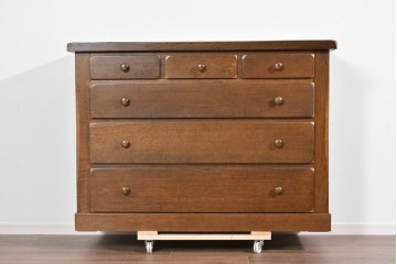 中古　超美品　KASHIWA(柏木工)　WILDERNESS(ウィルダネス)　ナラ材　温かみのある意匠のチェスト　定価約33万円相当　(R-085454)