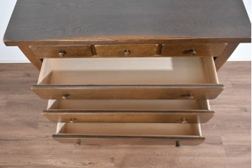 中古　超美品　KASHIWA(柏木工)　WILDERNESS(ウィルダネス)　ナラ材　温かみのある意匠のチェスト　定価約33万円相当　(R-085454)