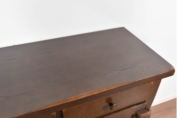 中古　美品　KASHIWA(柏木工)　WILDERNESS(ウィルダネス)シリーズ　K139　オーク材　味わい深い意匠のサイドボード　定価約39万円相当　(R-085455)