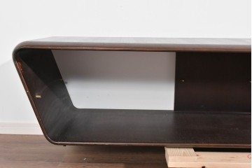 和製ヴィンテージ　希少デザイン　滑らかな曲線フォルムが目を引くローボード　(R-085459)