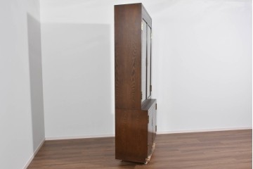 中古　カリモク　domani(ドマーニ)　Morganton(モーガントン)　真鍮金具とガラス扉のキャビネット　定価約70万円　(R-085460)