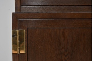 中古　カリモク　domani(ドマーニ)　Morganton(モーガントン)　真鍮金具とガラス扉のキャビネット　定価約70万円　(R-085460)